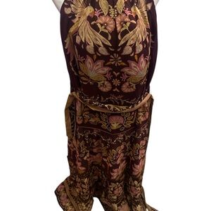 FARM Rio Floral Maxi Dress - Brown and Gold